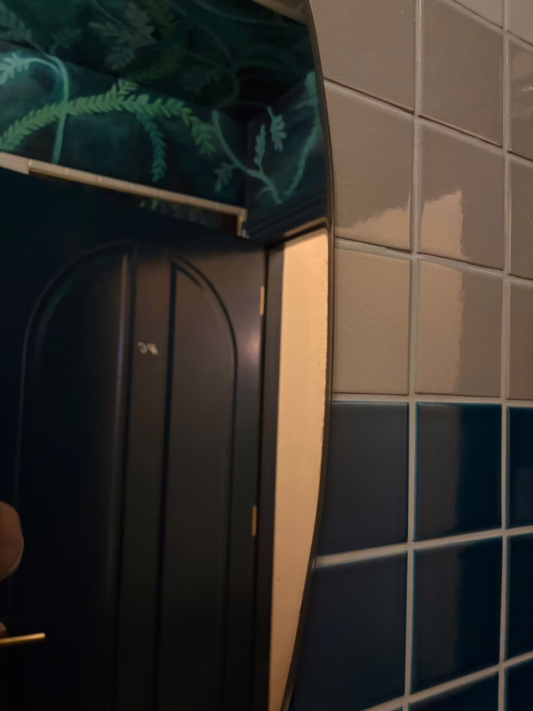 Antique Mirror After Scratches have been removed